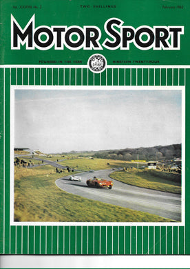Motor Sport, Motorsport, Magazine, Vol XXXVIII No 2, February 1962, Very Good Condition