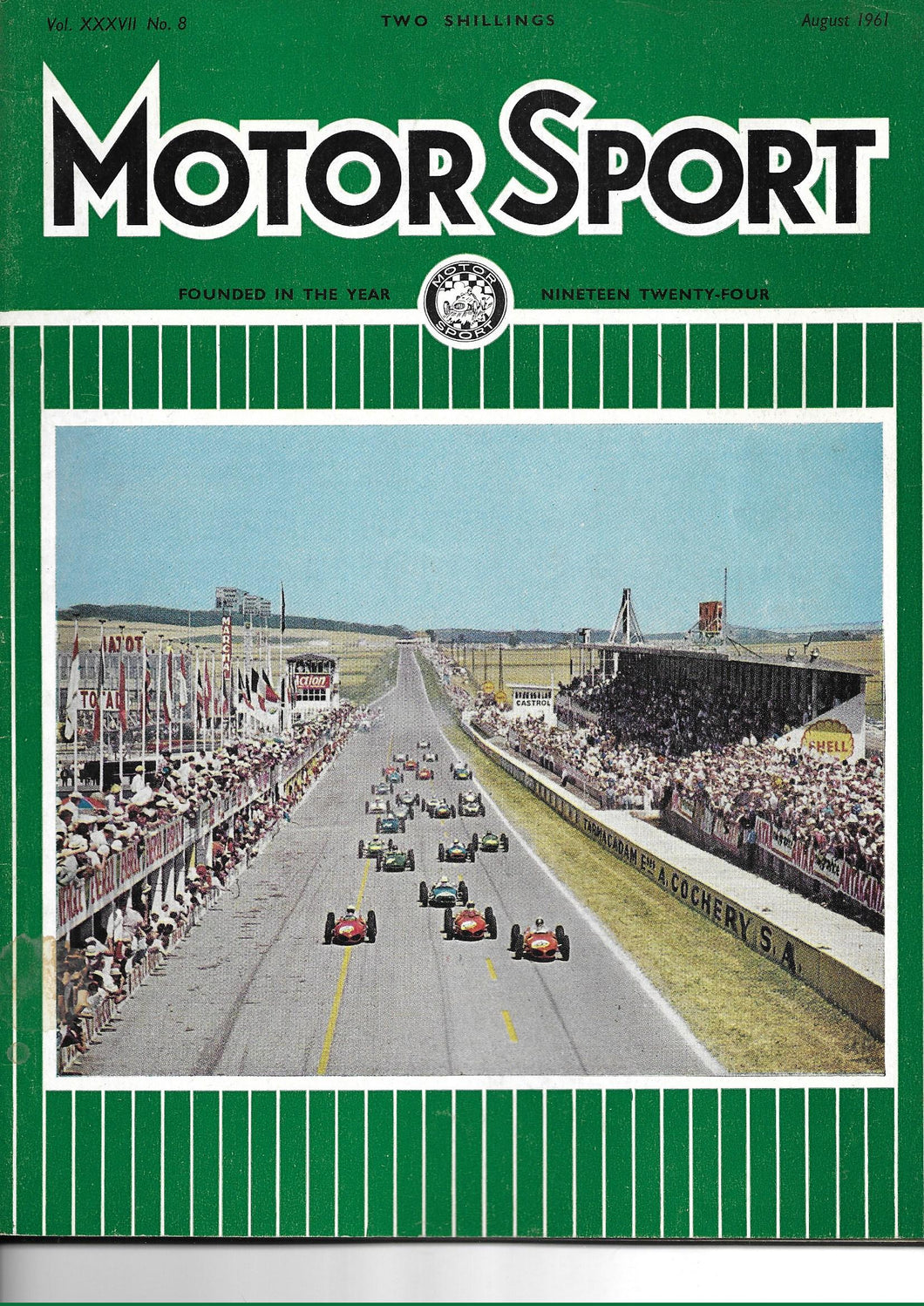 Motor Sport, Motorsport, Magazine, Vol XXXVII No 8, August 1961, Very Good Condition