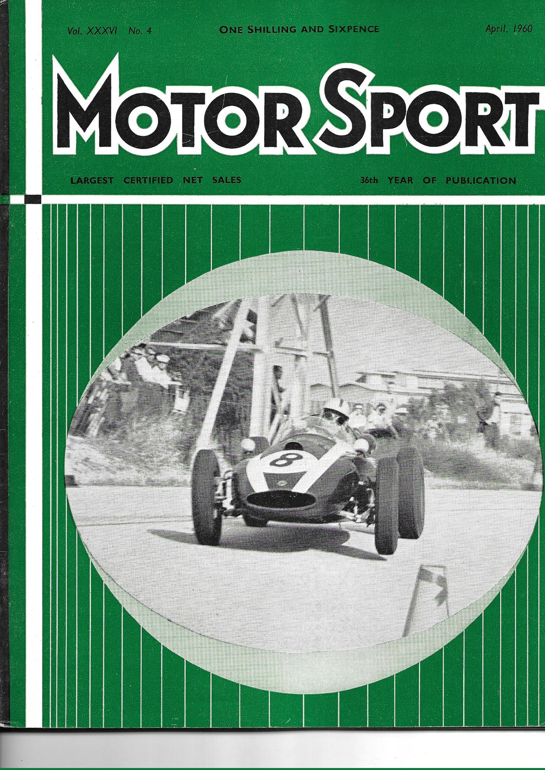 Motor Sport, Motorsport, Magazine, Vol XXXVI April 1960, Very Good Condition