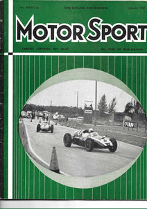 Motor Sport, Motorsport, Magazine, Vol XXXVI January 1960, Very Good Condition