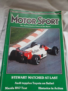 Motorsport June 1987 has ring Marks, Mazda MX7
