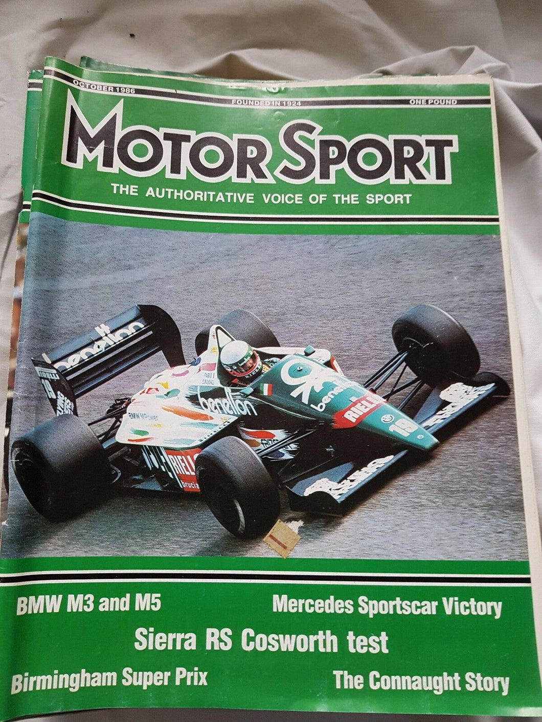 Motorsport October 1986 please see second image for contents