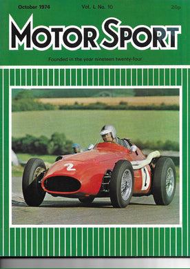 Motor Sport Magazine Vol. L No. 10 October 1974,
