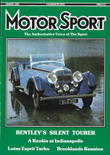 Load image into Gallery viewer, Motor Sport, Motorsport, Magazine, August 1987, Bentley Tourer, Lotus Esprit, Very Good Condition
