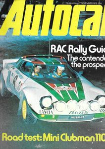Autocar 27 November 1976 Car Magazine
