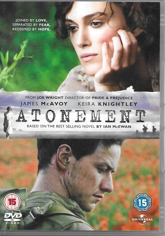 Atonement DVD Starring James McAvoy Keira Knightley Directed By Joe Wright