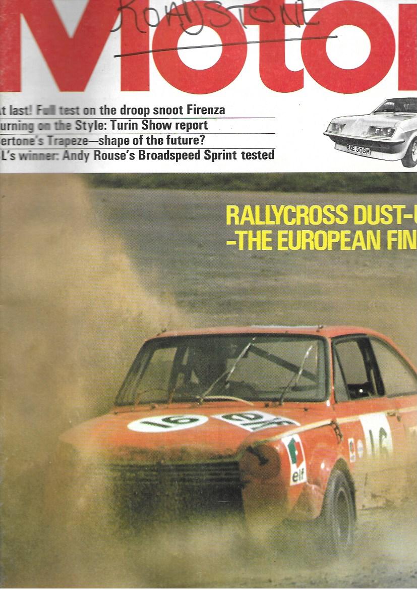 Motor Magazine – 9 November 1974 – Vauxhall Firenza Droop Snoot