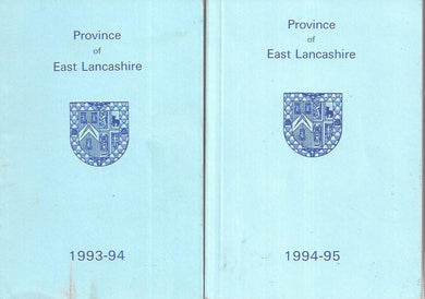 Province of East Lancashire - Paperback - 1993-94 and 1994-95 -  Masonic year books