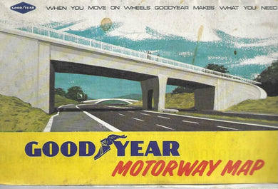 Goodyear (Good Year) Tyres - Motorway Map - 1966 - Paperback