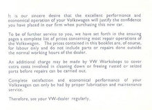 Load image into Gallery viewer, VW Volkswagen - Service Price Manual - January 1960 - Paperback - Garage Service/ Repair Price Calculator
