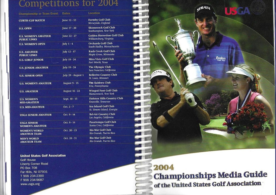 USGA 2004 Media Guide - United States Golf Association - Ring bound