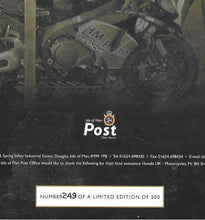 Load image into Gallery viewer, Honda Racing 50th Anniversary poster 1959 2009. Including Rare limited edition Ilse of Man TT 50p Coin

