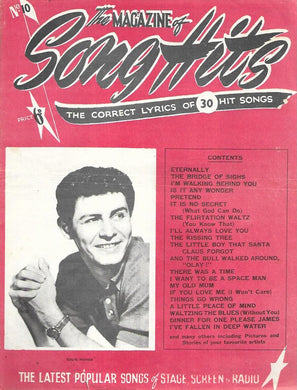 The Magazine of Song Hits. No 10. The correct lyrics of 30 Hit Songs - Music sheet.