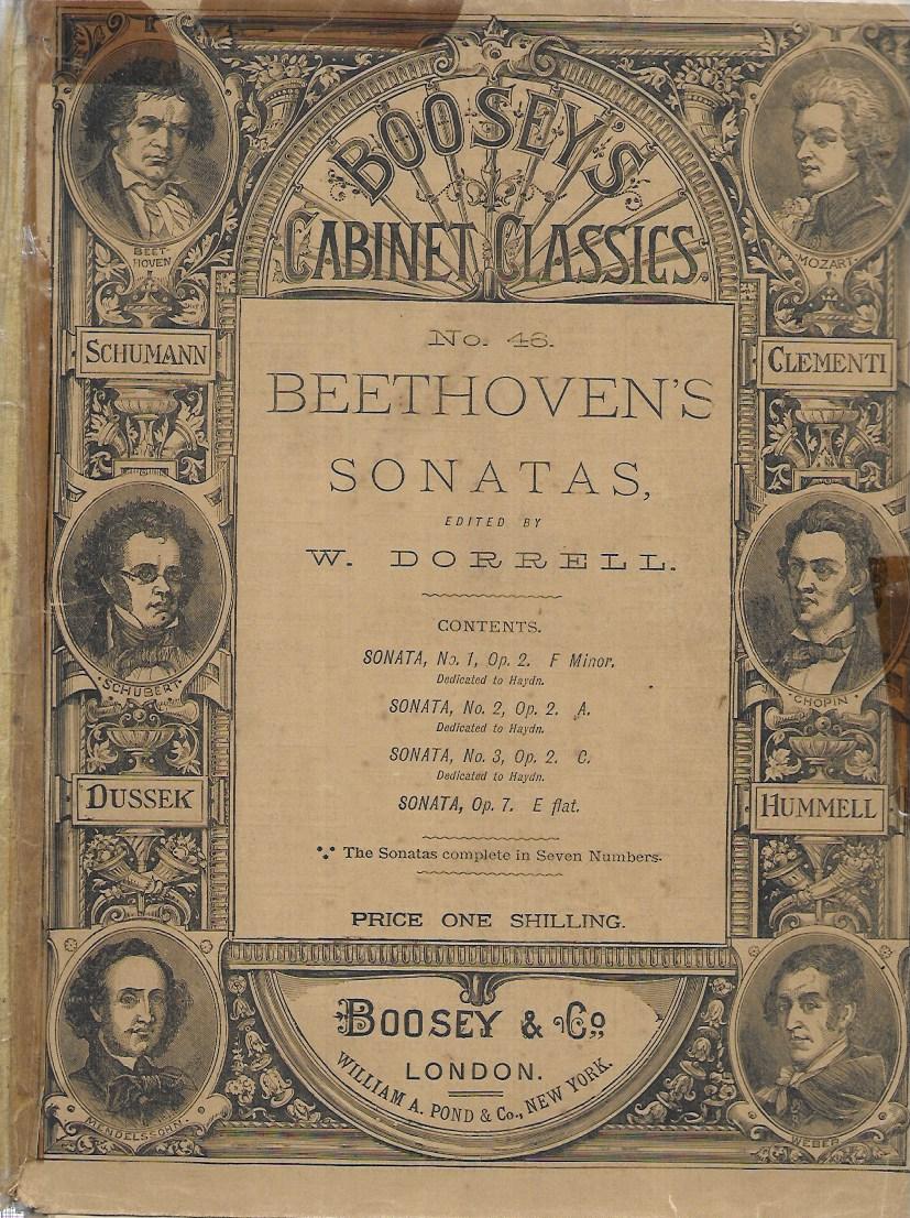 No.46 Beethoven's Sonatas, W. Dorrell  - Boosey's Cabinet Classics - Music Sheets