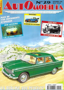 Automobilia L'histoire 29 Septembre 1998 - French Car Magazine