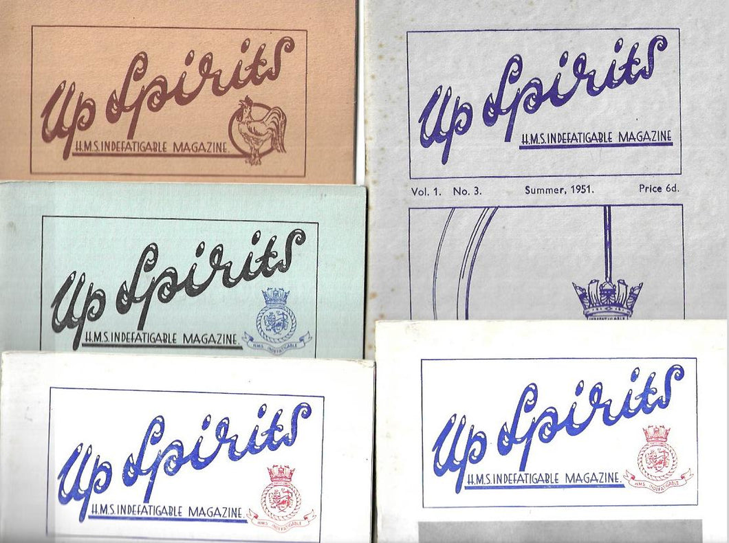 Up Spirits HMS Indefatigable Magazines - Five Magazines - C1950