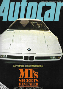 Autocar 3 March - 1979 - BMW M1 - Audi 100/5 - Cortina 2.0