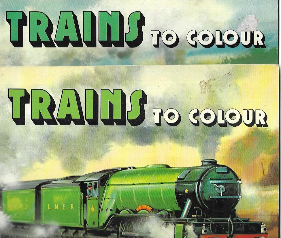 Trains to colour - 2 train themed colouring books