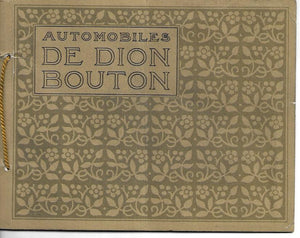 Automobiles De Dion Bouton - 1912 - Paperback - Car Brochure - Historic Car