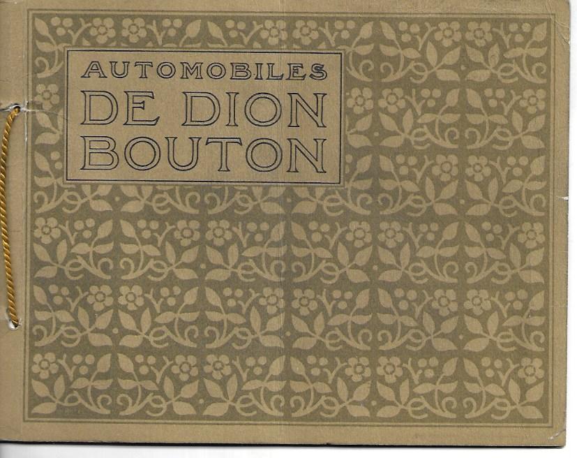 Automobiles De Dion Bouton - 1912 - Paperback - Car Brochure - Historic Car