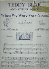 Load image into Gallery viewer, Teddy Bear and Other Songs from When We Were Very Young - 1926 - First Edition
