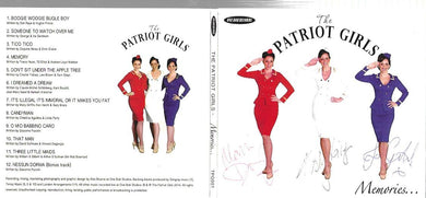 The Patriot Girls - Memories - CD - Signed by all three