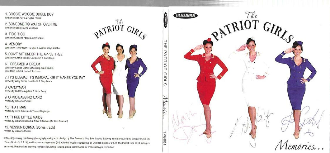 The Patriot Girls - Memories - CD - Signed by all three