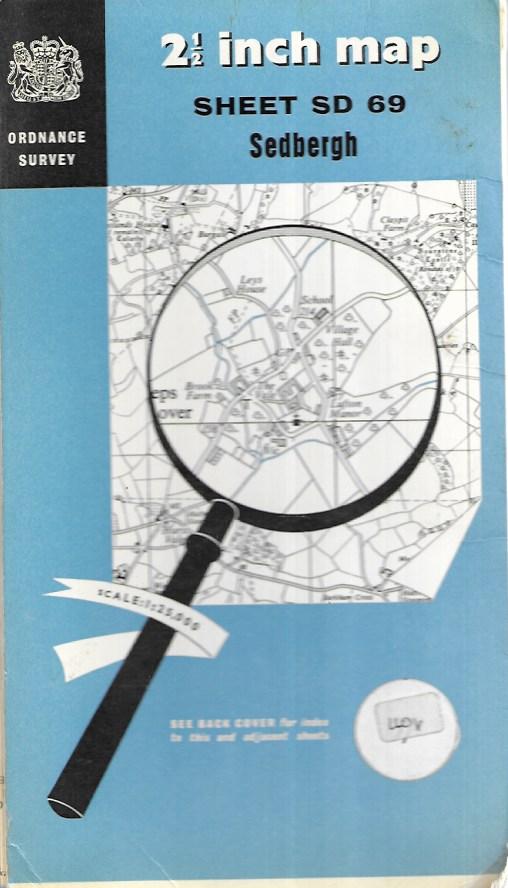 Ordnance Survey - OS - 2 1/2 inch map - Sheet SD 69 Sedbergh - 1961
