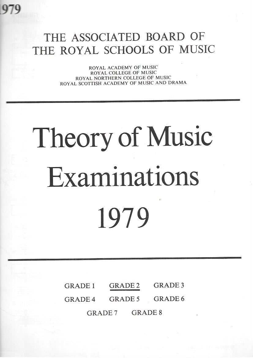 The Associated Board of the Royal Schools of Music - Theory of Music - Examinations 1979 - Music sheets