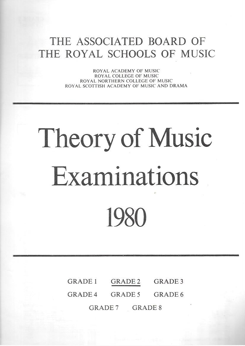 The Associated Board of the Royal Schools of Music - Theory of Music - Examinations 1980 - Music sheets