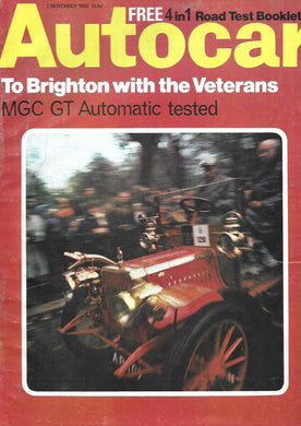 Autocar 7 November 1968 - Autotest - MGC GT Automatic
