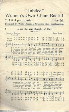 Jubilee - Woman's Own Choir Book 1 - Sheet Music