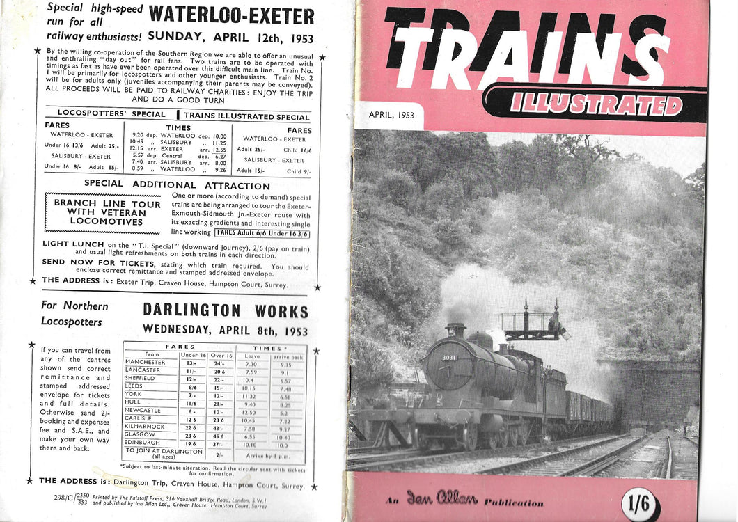 Trains Illustrated, April 1953, Ian Allan, Vol VI No4.