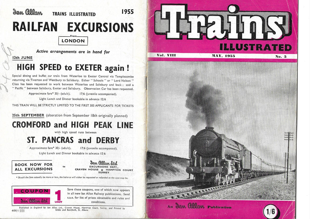 Trains Illustrated, Ian Allan, May 1955 Vol VIII No 5