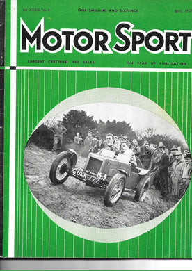 Motor Sport Magazine Vol XXXIII No 4 April 1957