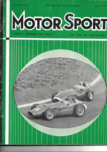 Motor Sport Magazine Vol XXXIV No 8 August 1958
