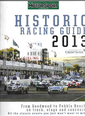 Motor Sport Historic Racing Guide 2013 [Paperback] MotorSport