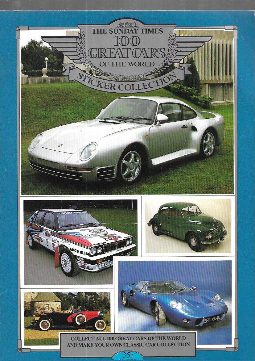SUNDAY TIMES 100 GREAT CARS OF THE WORLD - STICKER ALBUM BOOK - BLANK (no stickers)
