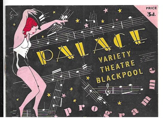 Palace Variety Theatre Blackpool - Programme paperback leaflet. - 1946
