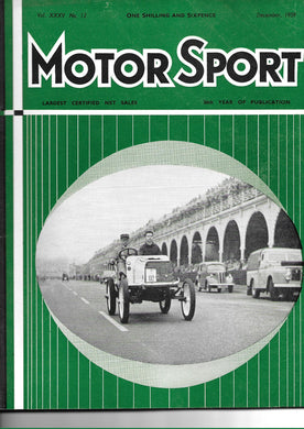 Motor Sport Magazine Vol XXXV No 12 December 1959