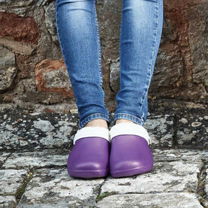 Briers Comfi (Comfy) Fleece Garden Clogs Lilac, (Purple),  - (With Removable Fleece Lining) - Sizes 4, 5, 6, 7, 8