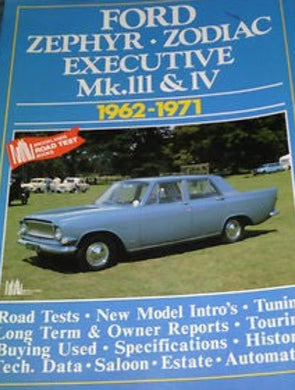 Ford Zephyr, Zodiac and Executive III & IV. Road Tests - Service Data - Road Research Reports