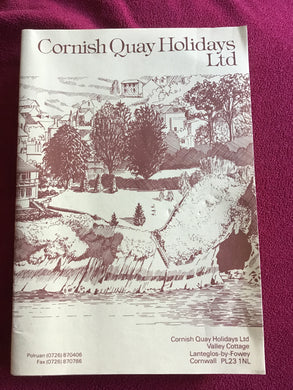 Cornish Quay Holidays Brochure. Paperback. A brochure of holiday cottages.