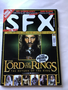 SFX Magazine October 2003 number 109 Lord of the rings return of the King Smallville Buffy