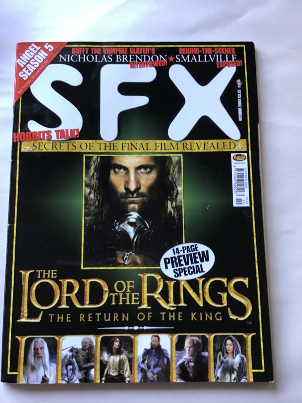 SFX Magazine October 2003 number 109 Lord of the rings return of the King Smallville Buffy