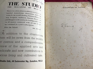 The Studio magazine; SCULPTURE OF TO-DAY COMMENTARY BY STANLEY CASSON, M.A. Paperback - 1939
