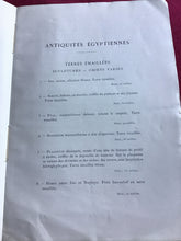 Load image into Gallery viewer, ANTIQUITÉS  ÉGYPTIENNES  GRECQUES &amp; ROMAINES  PARIS 1913 - Auction Catalogue. Paperback.
