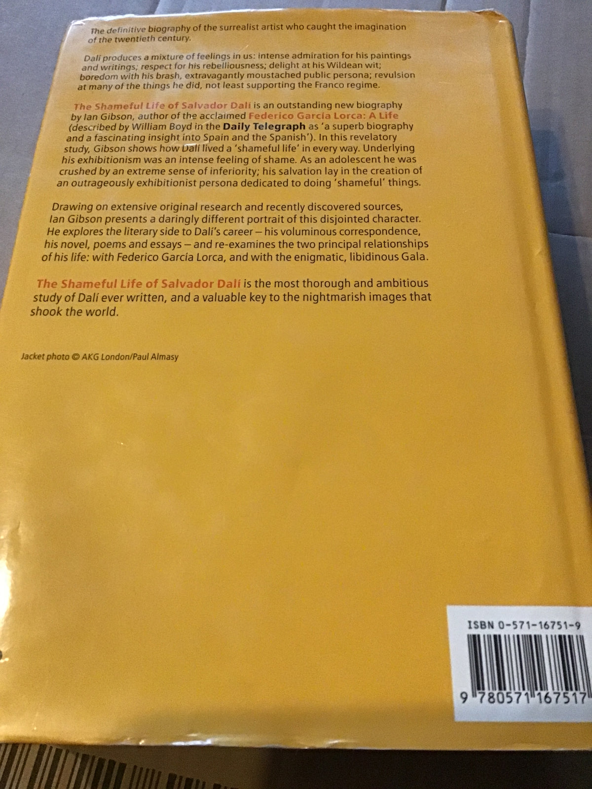 The Shameful Life of Salvador Dali by Ian Gibson (1997-11-03) [Hardcover] Ian Gibson