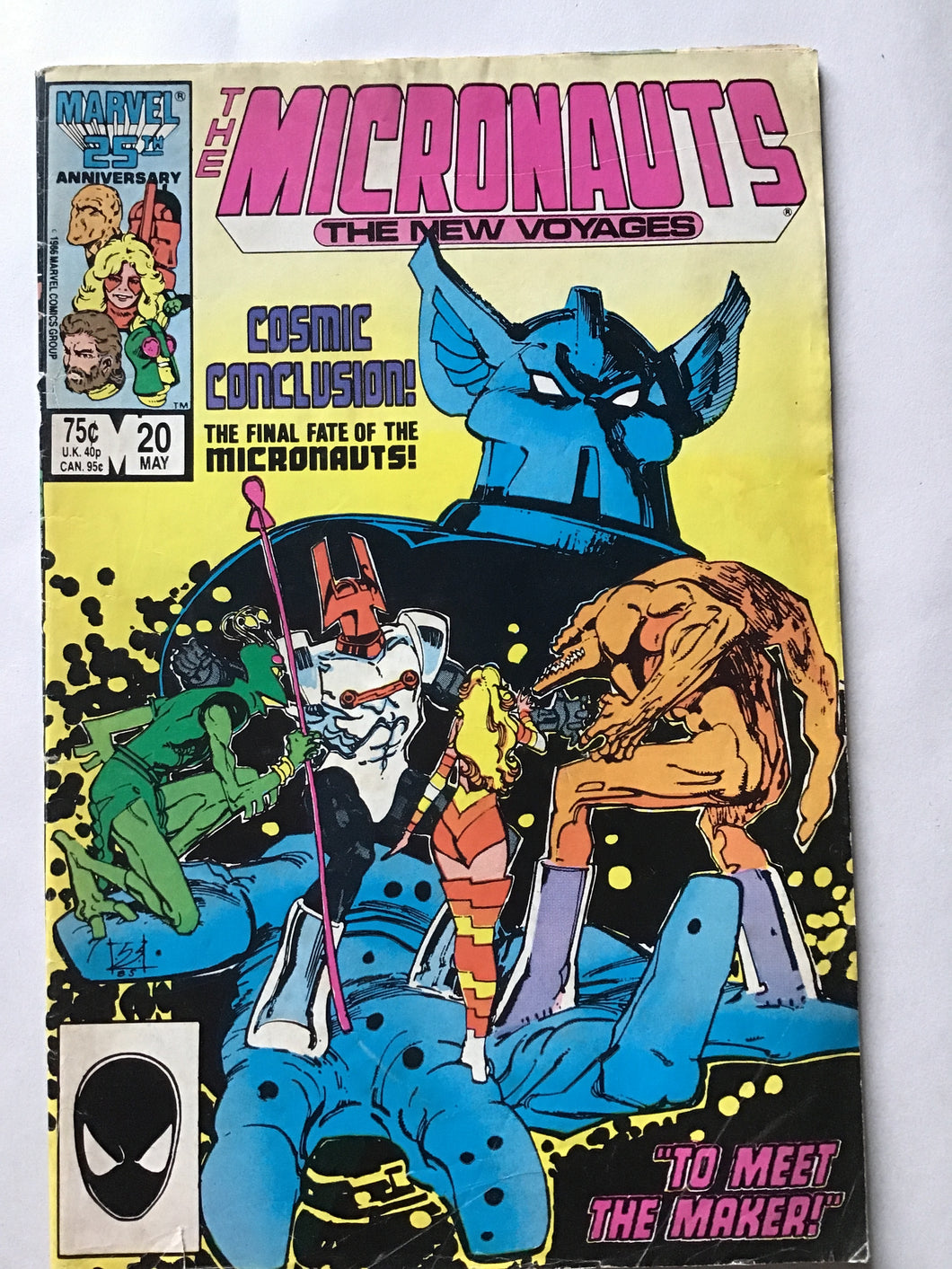 Marvel 25th anniversary comic the Micronauts the new voyages 1986 20 May.