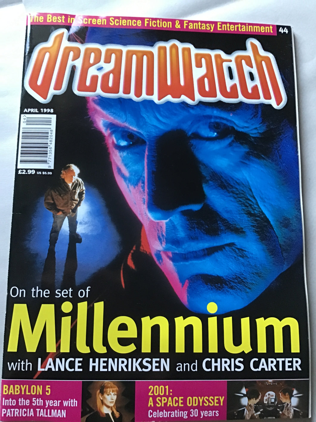 Dream watch magazine April 1998 millennium Babylon 5 2001 a space Odyssey